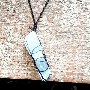 Clear Australian large crystal necklace